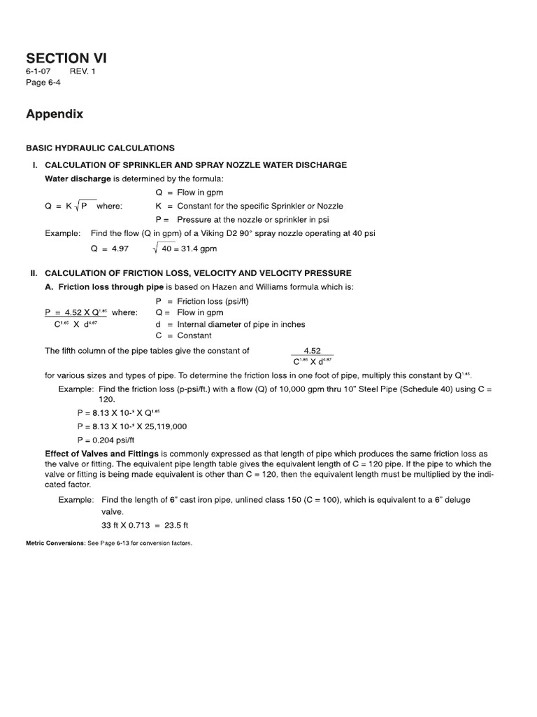 Ansul Hydraulic Calc Appandix PDF