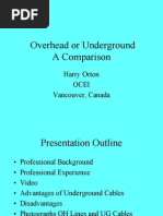 Overhead or Underground A Comparison: Harry Orton Ocei Vancouver, Canada