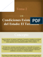 Tema 2 Condiciones Existenciales Del Estado Territorio