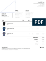 Eventide Invoice for 3 T-Shirts