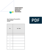 Format Pencatatan Manual Hasil Pelayanan Vaksinasi Manual Pusk Fasyankes Pos