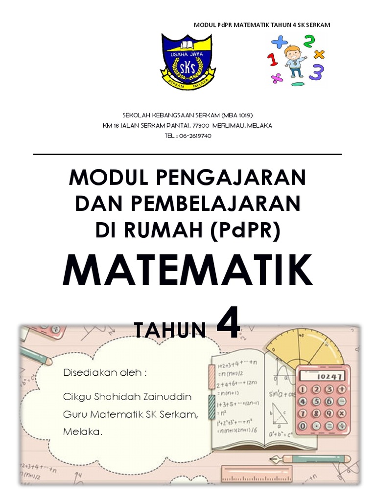 E Buku Modul Pdpr Matematik Tahun 4 Pdf