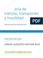 INGENIERIA DE TRANSITO Y TRANSPORTE Ejercoios