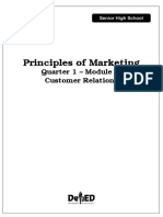 Principles of Marketing: Quarter 1 - Module 3: Customer Relations