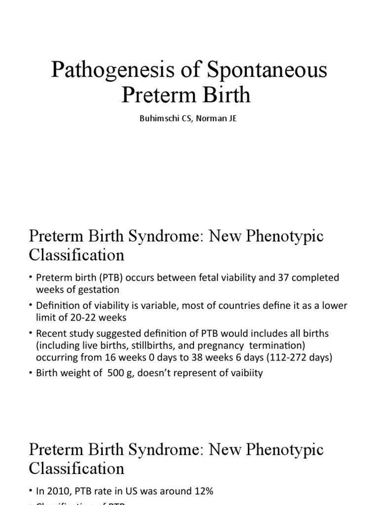 Mechanisms of Spontaneous Preterm Birth | PDF | Preterm Birth | Childbirth