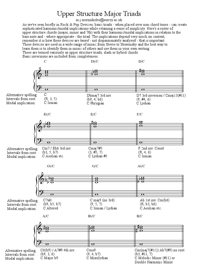 Upper Structure Chords