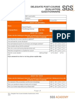 T03 - Delegate Post-Course Evaluation Questionnaire - Sept 2020