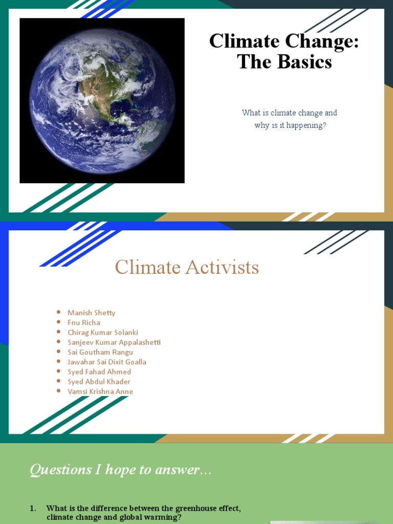 Understanding Climate Change Basics | PDF | Wellness | Science ...