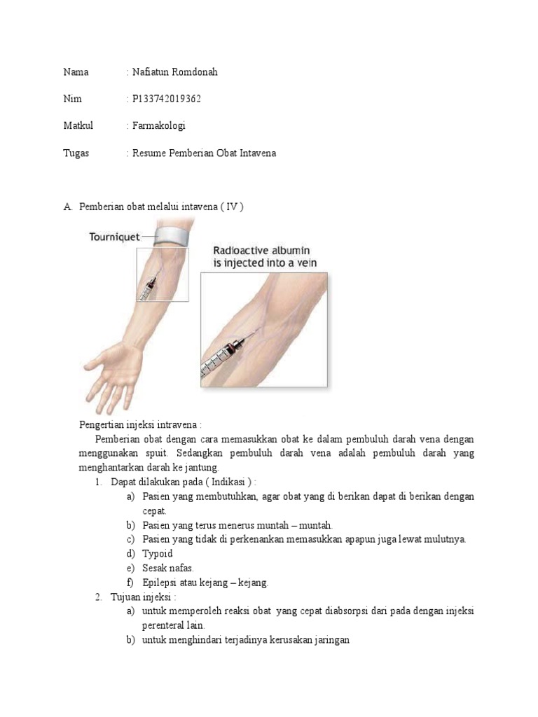 Panduan Pemberian Obat Intravena | PDF | Pengembangan Diri | Kesehatan ...