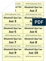 Juz 1 Juz 2: Khotmil Qur'an Khotmil Qur'an