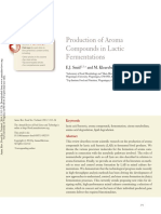 Production of aroma compounds in lactic fermentations