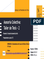 Flyer - Asesoría Colectiva - Taller de Tesis 2