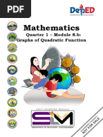 Mathematics: Quarter 1 - Module 8.b: Graphs of Quadratic Function