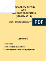 Probability Theory AND Random Processess (18B11MA314) : Unit-1 Basic Probability (Co-1)