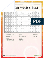 National Sorry Day Word Search