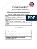 Prácticas de vinculación en Asociación de Empleados UTEQ