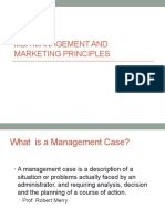 Mba Report - Management Case Study