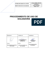 Procedimiento Uso de Soldadora