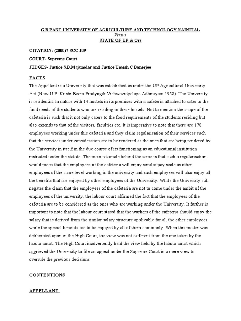 Case Commentary PDF Precedent Employment