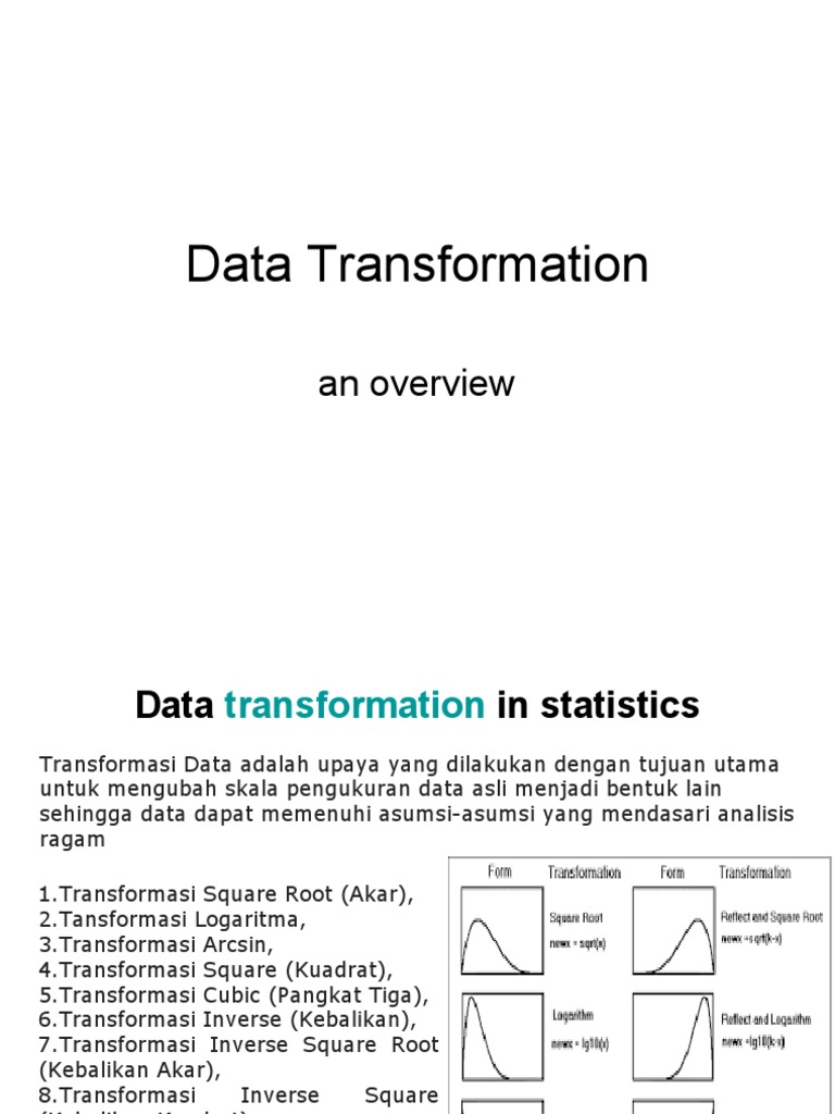 Transformasi Data dalam Statistik dan Jaringan | PDF | Komputer