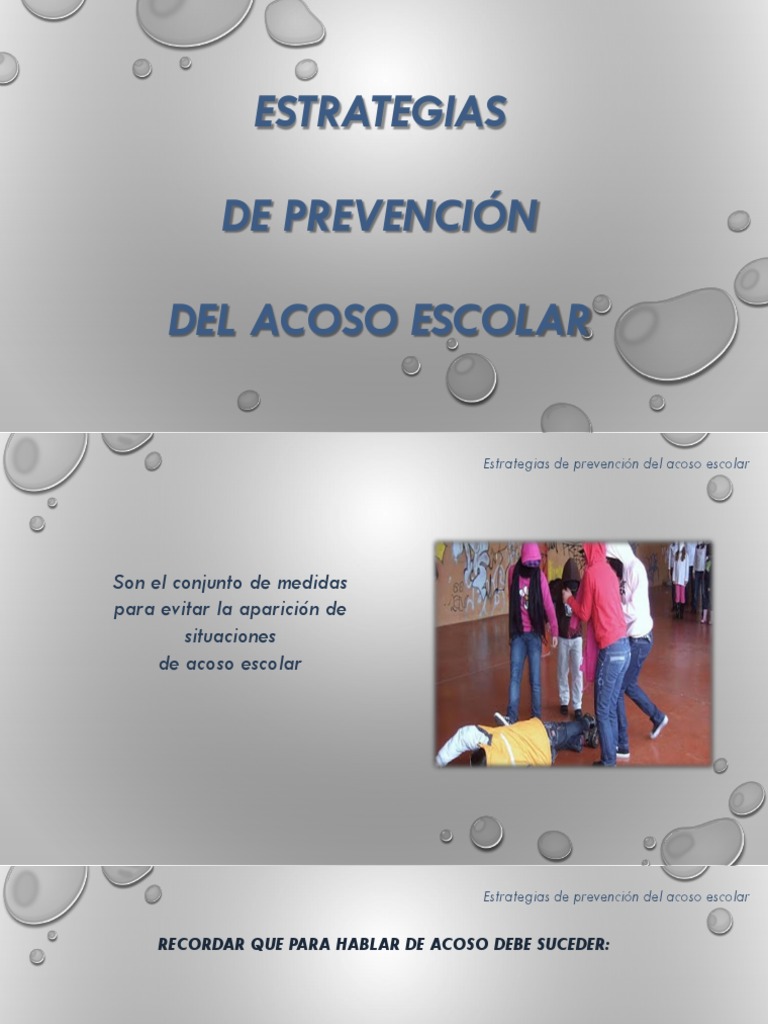 Estrategias para Prevenir el Acoso Escolar | PDF | Acoso cibernético ...