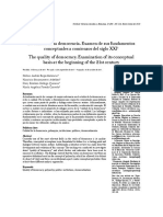 A. La CALIDAD de La Democracia. Examen de Sus FUNDAMENTOS