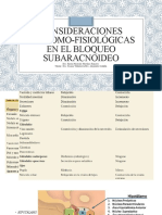 Consideraciones anatomo-fisiológicas en el bloqueo SUBARACNOIDEO
