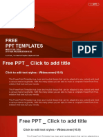 Waves of Red PowerPoint Templates Widescreen