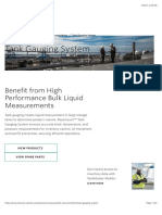 Tank Gauging System: Benefit From High Performance Bulk Liquid Measurements