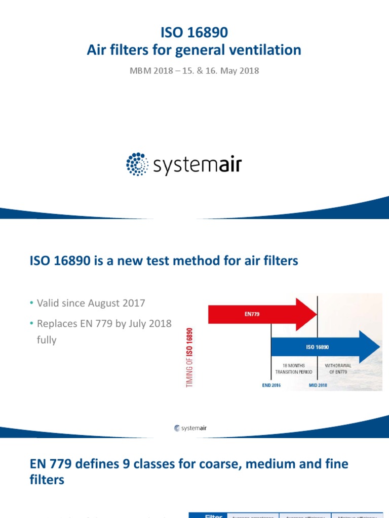 ISO 16890: Air Filter Standards Overview | PDF | Computers