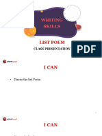 Class Presentation - Writing Skills - List Poem