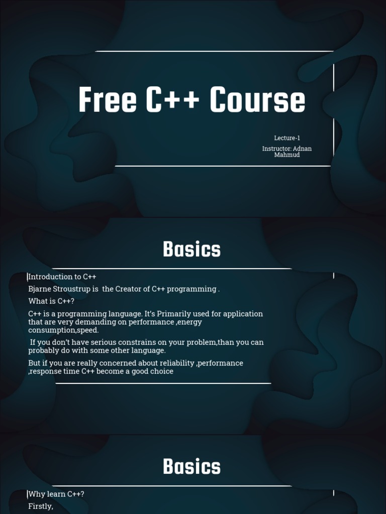 Free C++ Course Overview and Benefits | PDF