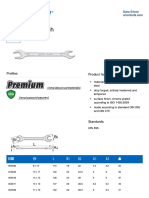 Open End Wrench: Product Features Profiles