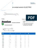 Small Double Open Ended Wrench ELECTRIC: Data Sheet