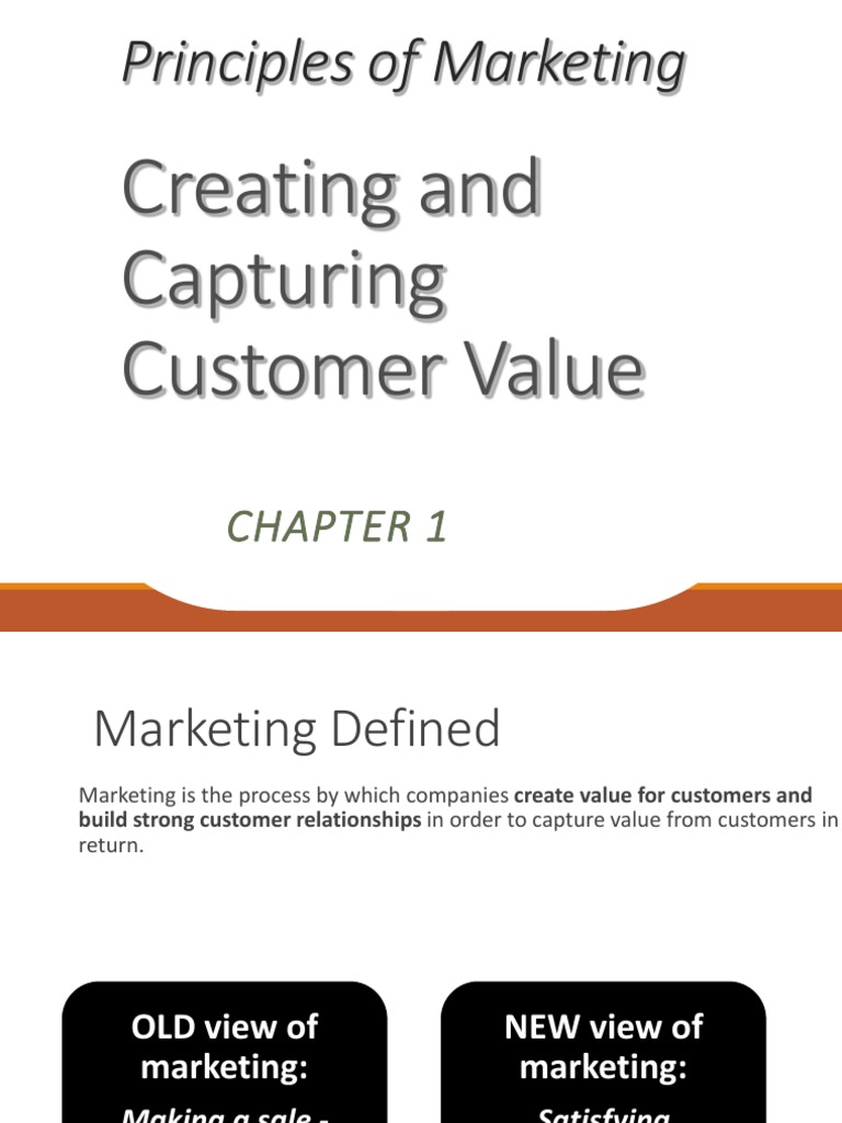 Creating and Capturing Customer Value: Principles of Marketing | PDF ...