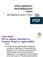 Doctrines Applied in Medical Malpractice Cases