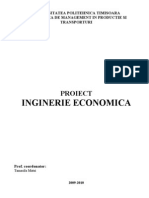 Inginerie Economica: Proiect