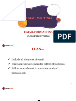 Class Presentation - Email Writing - Email Formatting