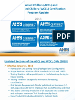 Air-Cooled Chillers (ACCL) and Water-Cooled Chillers (WCCL) Certification Program Update