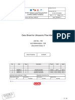 Indra: Data Sheet For Ultrasonic Flow Meter