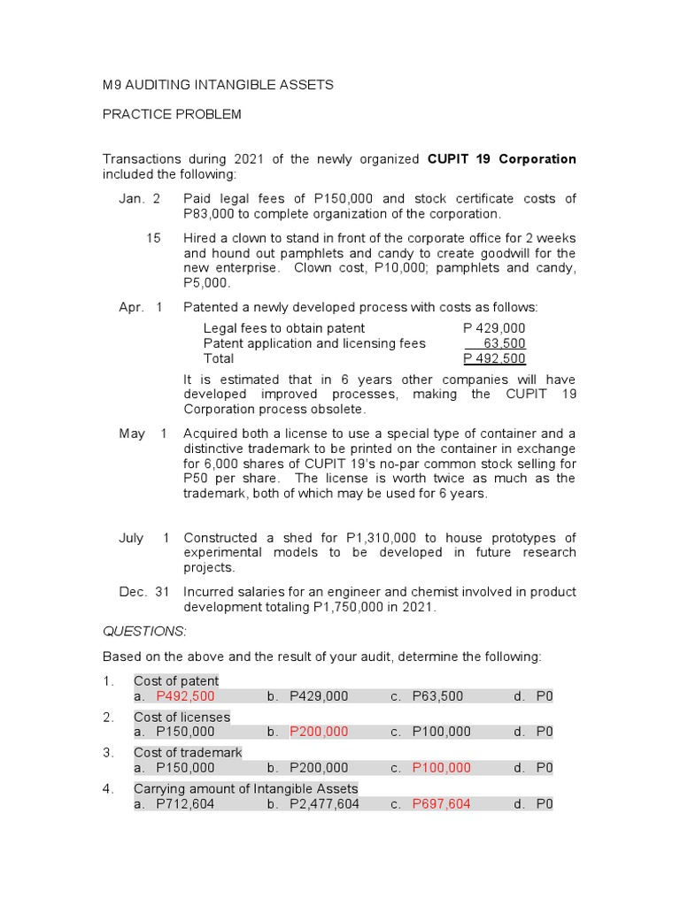 M9 Practice Problem | PDF