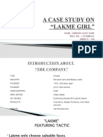 A Case Study On "Lakme Girl": Name:-Krishna Kant Sahu ROLL NO:-1419MBA47 Subject: - Am