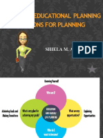 Types of Educational Planning and Reasons for Planning