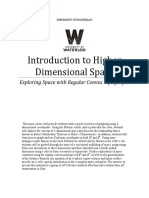 Introduction To Higher Dimensional Space: Exploring Space With Regular Convex N-Polytopes