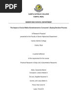 Cainta Catholic College Cainta, Rizal: A Research Proposal Presented To The Faculty of Senior Highschool Department