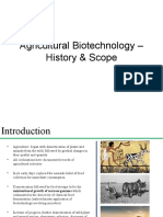 Lecture 01 - Agricultural Biotechnology - History & Scope