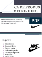 Prezentarea firmei Nike Inc.