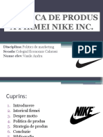 Prezentarea Firmei Nike Inc.