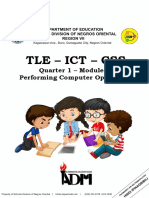Tle - Ict - CSS: Quarter 1 - Module 4: Performing Computer Operations