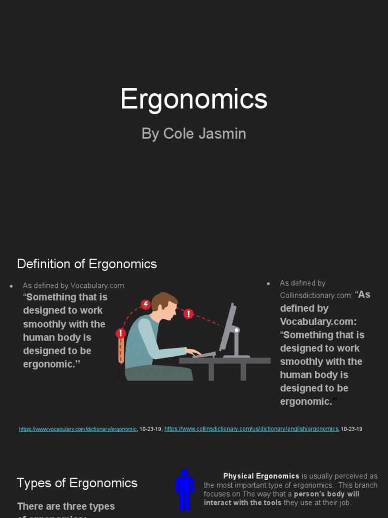 Ergonomics Presentation | PDF | Human Factors And Ergonomics | Diseases ...